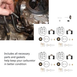 Acouto Motorcycle Carburetor Repair Kit for GL1100 80‑83 Steel Rubber Carb Carburetor Repair Rebuild Set with Carb Float Needle Replacement