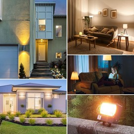 DoRight 100 W R7s Halogen Bulb 118 mm Dimmable Warm White 2700 K Linear Halogen Floodlight J118 Safety Bulb 1500 lm 118 mm Length Spotlight Bulb AC 220-240 V (5 Pieces)