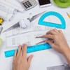 Zonon 2 Pcs 12 Inch Clear Ruler and 6 Inch