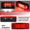 CZC AUTO 12V LED Low Profile Submersible Rectangular Trailer Light