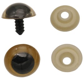 40Pcs 22mm Large Golden Color Plastic Safety Eyes Craft Safety Eyes DIY Eyes with Washers for Plush Animal Teddy Bear Doll Puppet Crafts
