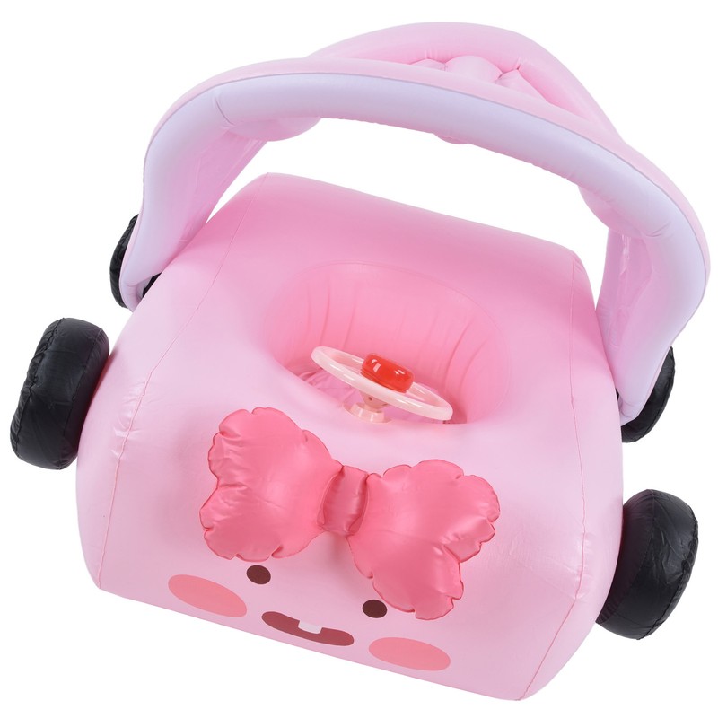 Car Shaped Babies Swim Float Boat Thickened Safe Pink Toddler