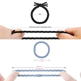 Pack of 40 Stylish Braided Hair Bobbles, Large Elasticity Hair Bobbles Hair Accessories Elastic Band for Women Girls