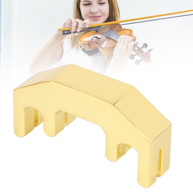 Violin Mute Metal Sound Reduction Lightweight Portable Violin Practice Silencer