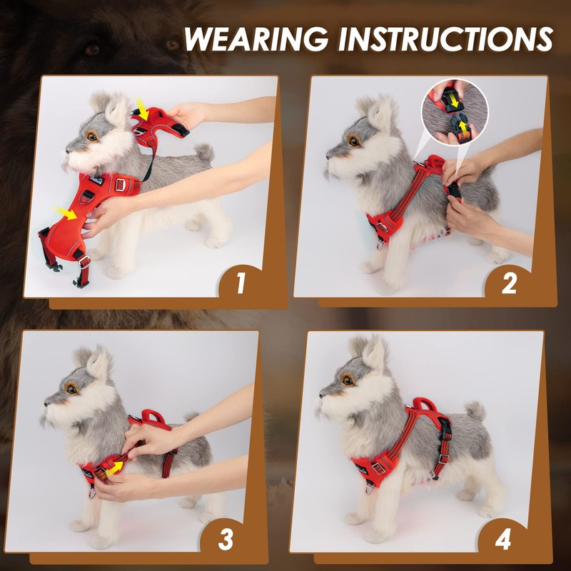 SlowTon No Pull Dog Harness, Heavy Duty No Choke Pet