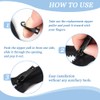 TRKETK 12 Pcs Zip Pull Spare Zipper Pull Removable Metal