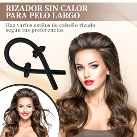 Rizador Pelo Sin Calor,Rizos Sin Calor Para Onda Natural,Rizadores De Cabello Sin Calor Con Pinzas Para El Cabello Y Coletero,Cinta Para Rizar Sin Calor Para Dormir Rizos Perfectos Sin Daños Sin Calor