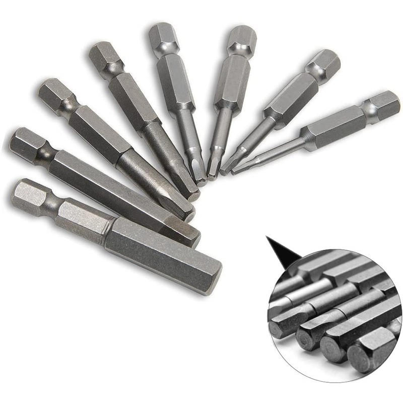 Bestgle 8 Pcs Magnetic Screwdriver Drill Bit Set H1.5-H8 Inner