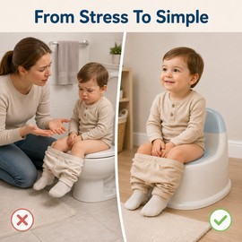 Toddler Potty Training Toilet Seat for Kids - Lightweight Spill-Proof Easy-Clean Seat for Home Bathroom Toilet Training