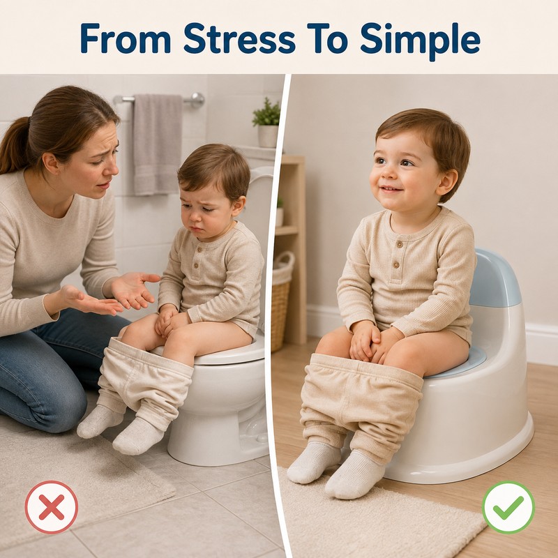 Toddler Potty Training Toilet Seat for Kids - Lightweight Spill-Proof