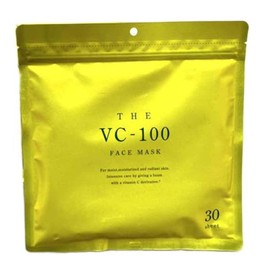 Face Mask V The VC-100 Face Mask, Vitamin C, Intensive Care, Clear Skin, Face Pack, 30 Pieces, Large Capacity