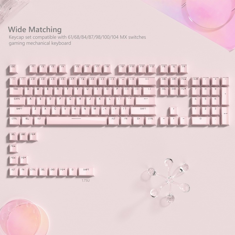 Womier Keycaps - Jelly Keycaps 60 75 100 Percent, Crystal