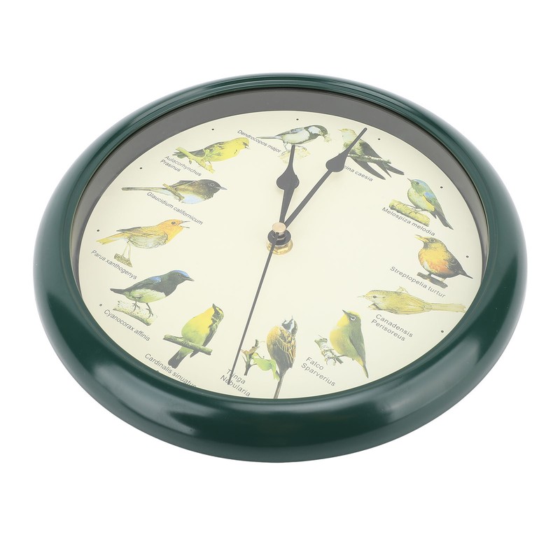 10 Inch Wall Clock Multipurpose Cuckoo Round Silent Punctual Bird
