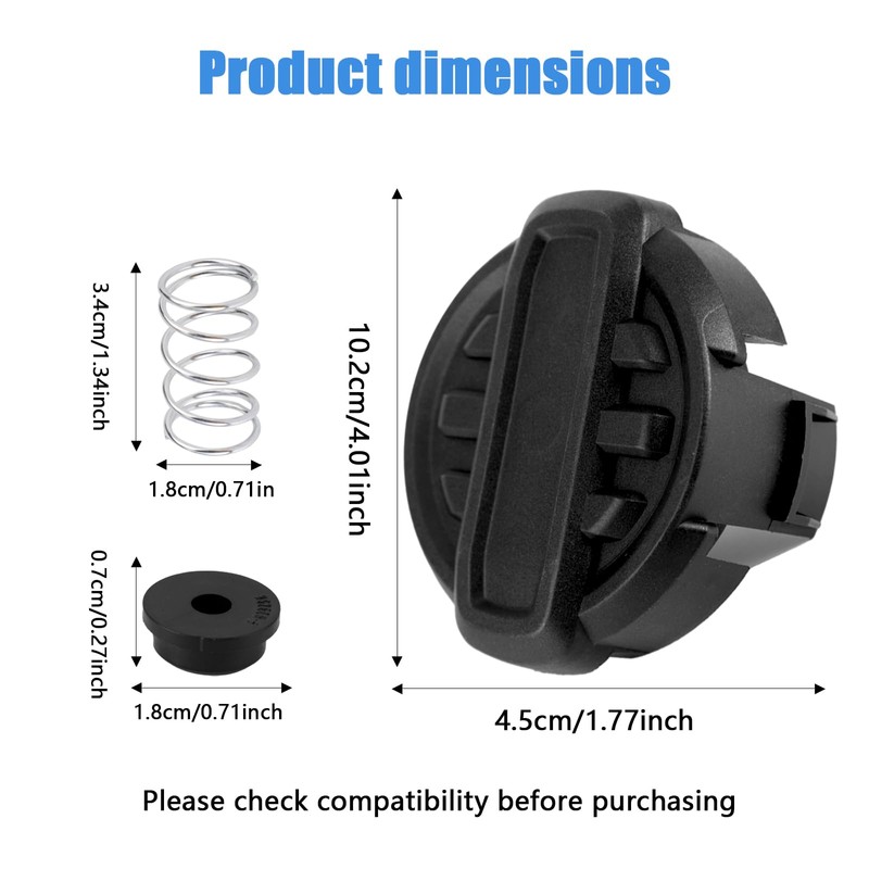 Lyreh 2pcs DWO1DT995 String Weed Trimmer Head Cap Replacement, with