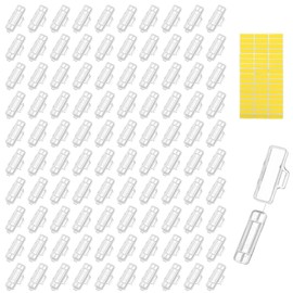 AOZUO Pack of 100 Transparent Cable Labelling with Label Paper, Cable Labels Detection Box, Reusable for Labelling and Sorting Cables of All Types