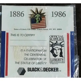 Statue Of Liberty Centennial 1886 1986 Vintage Lapel Pin PENTAX