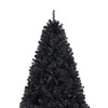 Topeakmart 7.5ft Artificial Black Holloween Christmas Tree with Foldable Stand,Xmas