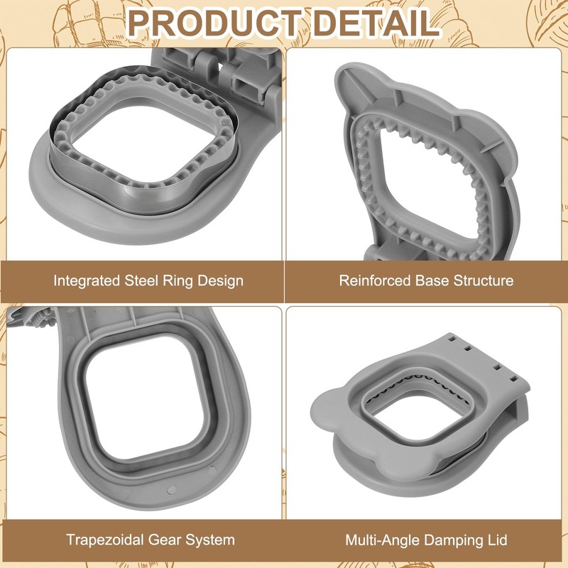 sourcing map Crustless Sandwich Cutter, Square Shape Uncrustable Sandwich Maker