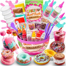 GirlZone Cakes & Sweet Treats Slime Egg and Clay Kit – DIY Scented Slime Kit for Girls and Kids