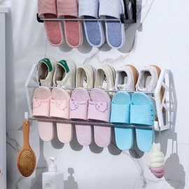 Shoerack Shoe Slipper Organizer Entryway Stand Organizer Medium Black 2ea