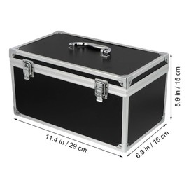 GANAZONO Aluminium Alloy Toolbox with Handle Portable Storage Case Foam Filled Shockproof Tool Case Tools Organizer Box