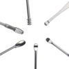 JQ Premium Portable Earpick Spoon-Shaped Stainless Steel Earpick 6-Piece Set / 고급 휴대용 귀이개 스푼형 스테인레스 귀이개 6종 세트