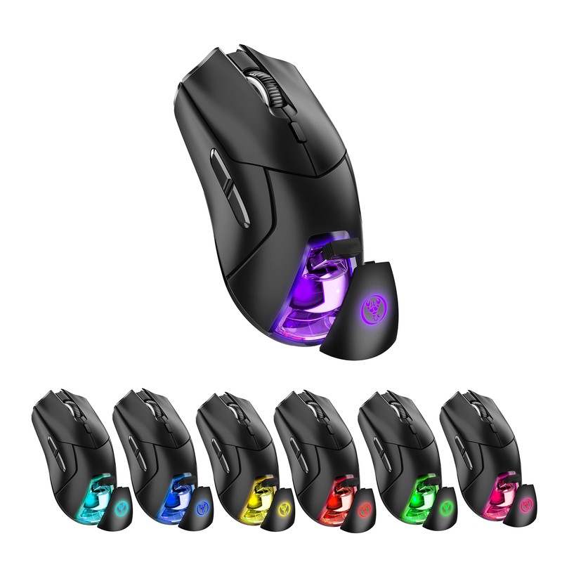 HXSJ T40 T40 Wireless Mouse 2.4G+BT5.1+BT5.1 USB Receiver Triple Modes