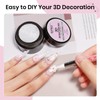 SUPWEE 3D Nail Gel Art Pearl White,Solid Gel for Nails