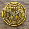 Good Luck Eagle Lucky Coin with Four-Leaf Clover