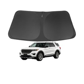 Explorer Customized Windshield Sun Shade for 2020 2021 2022 2023 2024 2025 2026 Fo-rd Explorer Front Window Sunshade Visor Protector Foldable Blocks UV Rays Keep Car Cooler Accessories