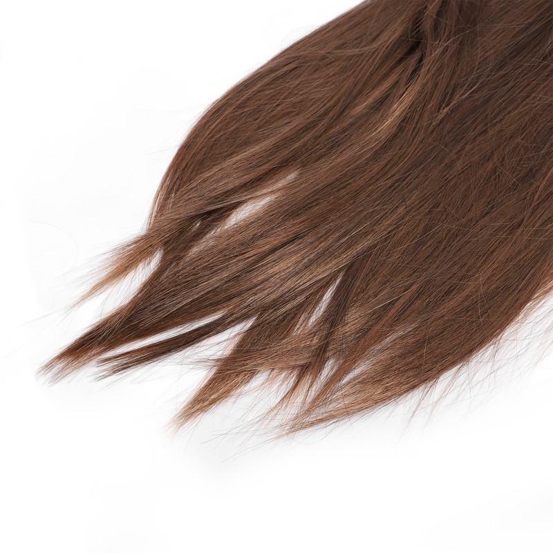 Light Brown Straight Wigs High Temperature Fiber Women Light Brown