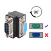 cablecc DB9P Male to Female D-Sub RS232 9Pin 90 Degree