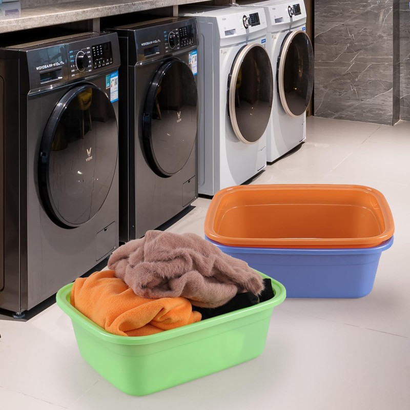 Farmoon Rectangular Dish Washing Pans, 18 Quart Plastic Wash Basins,
