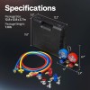 AC Manifold Gauge Set 3 Way For R1234yf R404a R134a