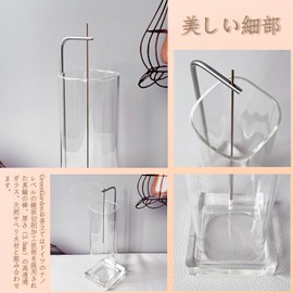 GreenGarden Square Glass Incense Holder, Incense Stick Holder, Stylish, Glass-made, No Ash Spillage, Healing, Incense Stick Holder, Fashionable, Simple, Interior, Relax at Home (Square + No English
