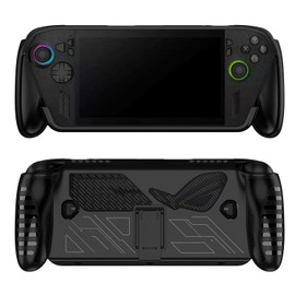 ZLiT Protective Cover for Ally for Ally X Game Console,TPU Handheld Game Console Protective Case Protector Skin Sleeve Cover with Stand (Black)