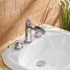 BATHLAVISH Chrome Bathroom Sink Faucet, Bathroom Faucet 3 Hole, Widespread
