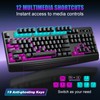Wireless Gaming Keyboard, RGB & Single-Color Backlit, Full-Size Waterproof Computer