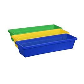 Teaching Tree Colorful Mini Plastic Storage Trays Pencil Baskets - Set of 3