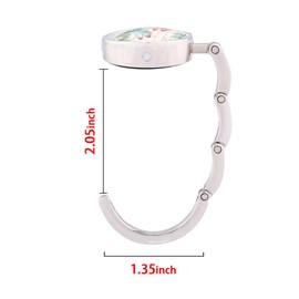 JISEN Portable Handbag Hanger Table Bar Purse Instant Swivel Top Foldable Hook Dragonfly1