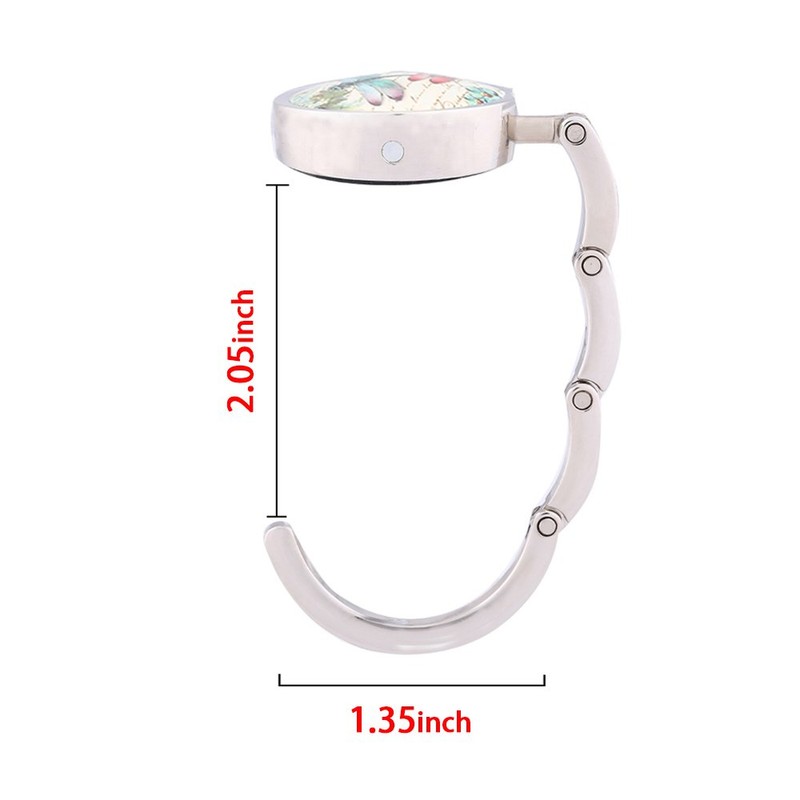 JISEN Portable Handbag Hanger Table Bar Purse Instant Swivel Top