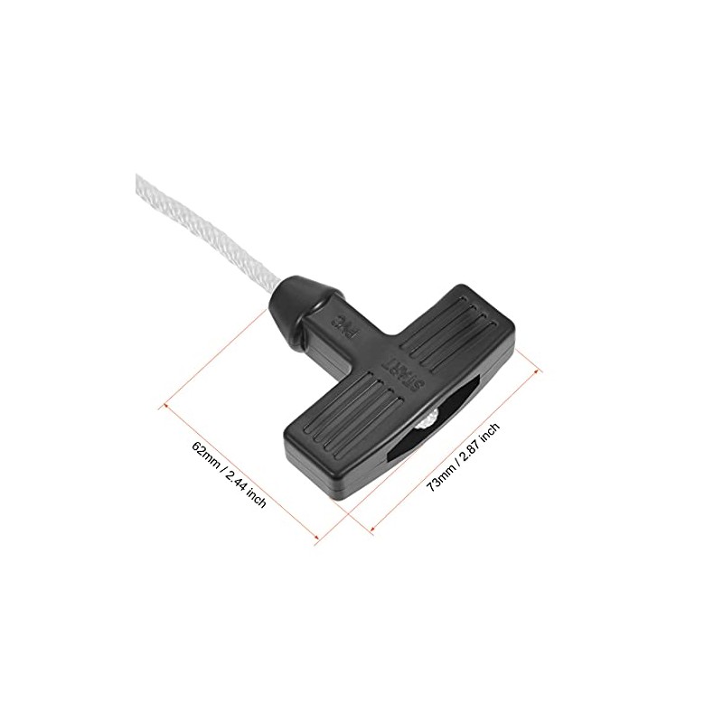 sourcing map Recoil Start Rope with Handle 6 mm Diameter