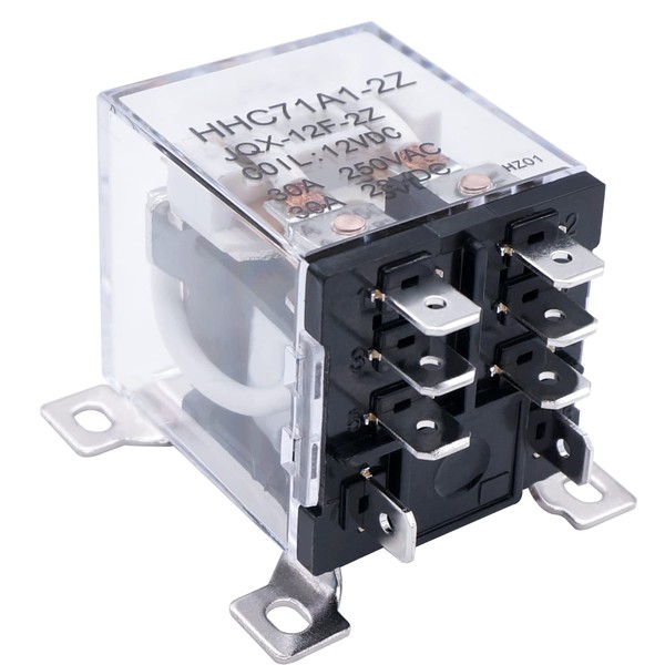 TWTADE/JQX-12F-2Z AC 110V Coil Voltage 30A DPDT 2NO+2NC General Purpose High Power Relay 8 Pin (Quality assurance for 1 years)