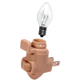 Creative Hobbies Plug in Night Light Kit Includes Shade Clip & 4 Watt Bulb, Ivory Plastic, Make Your Own DIY Decorative Night Lights, Pack of 3 Kits