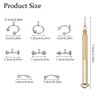 NICENEEDED 25 Pcs Nail Art Dangle Charms with Piercing Tool