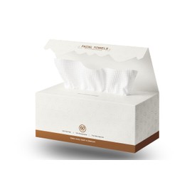 LUXU Disposable Face Towel with Super Absorbent,Extra Thick Soft Clean Facial Towels Plant Fiber Facial Washcloth Biodegradable Dry Wipes for Sensitive Skin,Cruelty Free-60 Count Rectangle