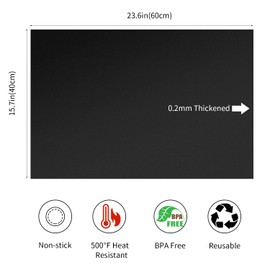 Oven Liners for Bottom of Oven-Set of 3 23.6x15.7 Inch Heavy Duty Non-stick Reusable Oven Spill Protector Mat Kitchen Accessory for Gas Electric Oven,Toaster Oven,Grills