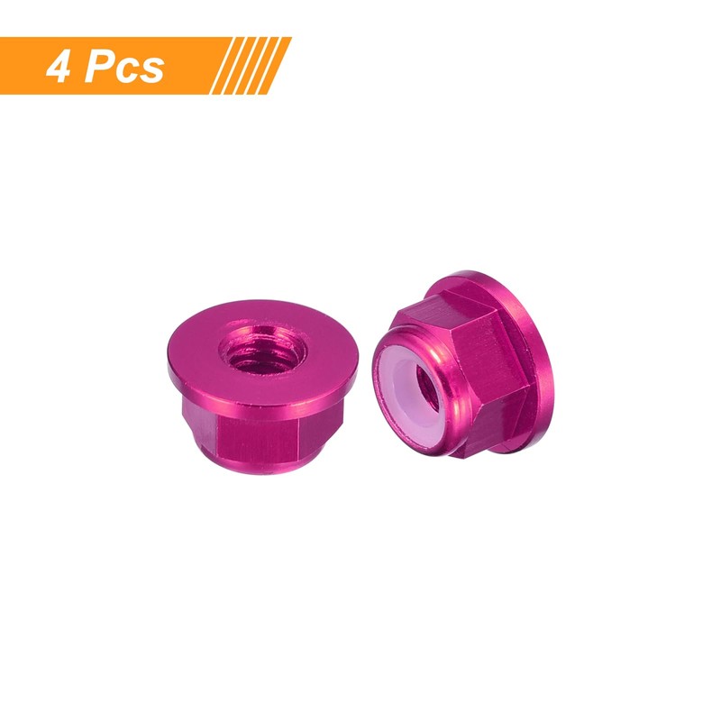 uxcell Nylon Insert Hex Lock Nuts, 4pcs - M5 x