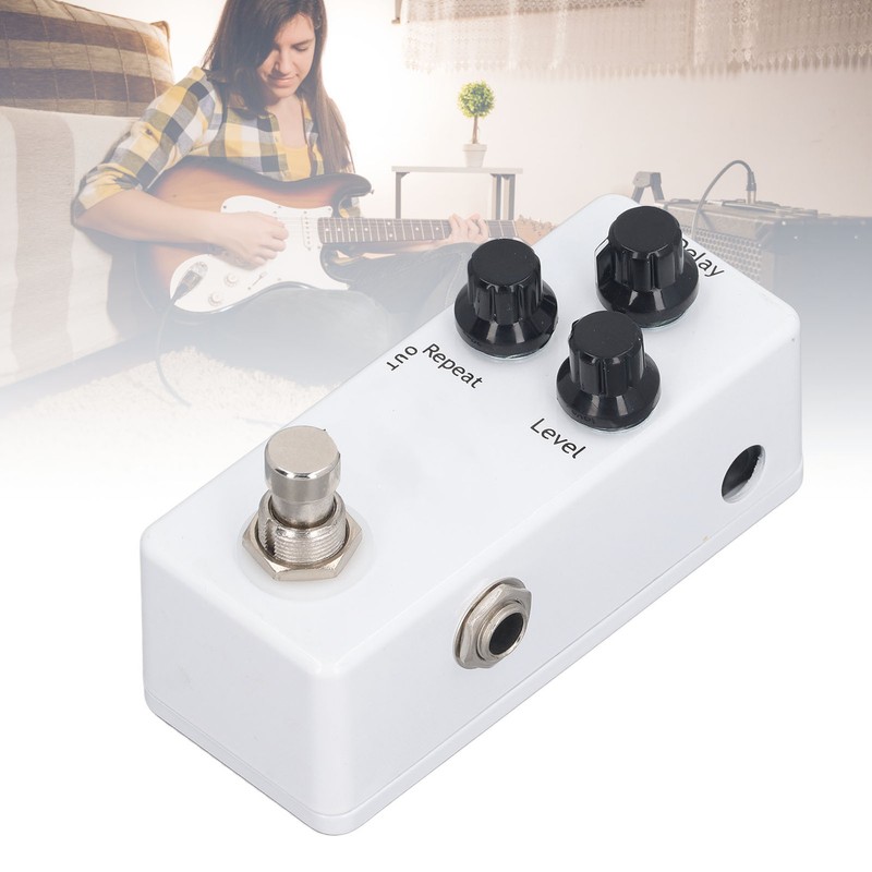 Guitar Delay Pedal Aluminum Alloy LED Indicator 3 Knobs Control