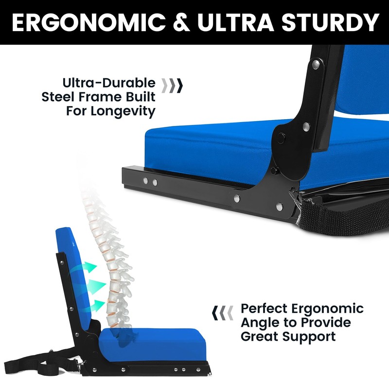 Jauntis Stadium Seating for Bleachers, Bleacher Seats with Ultra Padded